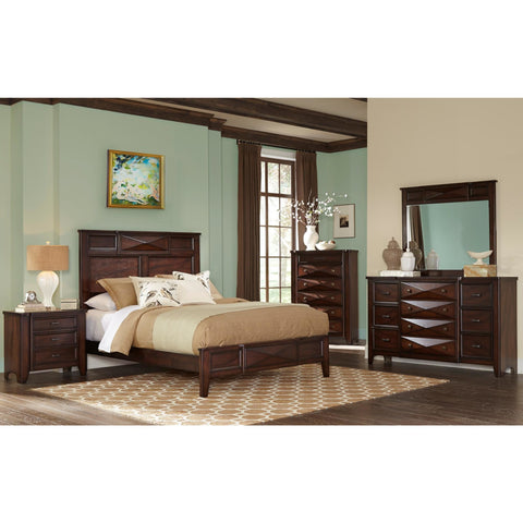 Spencer Vernish Oak Panel Bedroom Set - bellafurnituretv