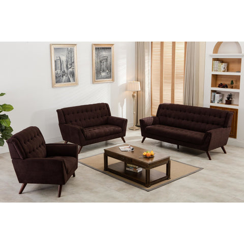 [SPECIAL] Elston Brown Mid-Century Living Room Set - bellafurnituretv