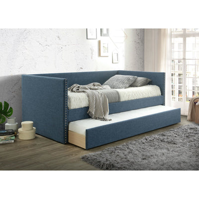 Rowan Blue Twin Daybed with Trundle - bellafurnituretv