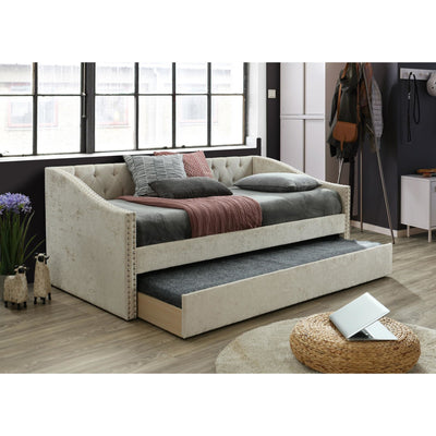 Giovanni Beige Twin Daybed with Trundle - bellafurnituretv
