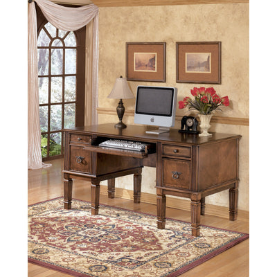 Hamlyn Home Office Storage Leg Desk & Chair Set| H527 - bellafurnituretv