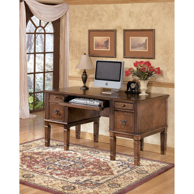 Hamlyn Home Office Storage Leg Desk | H527 - bellafurnituretv