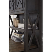 Tyler Creek Brown/Black Large Bookcase | H736 - bellafurnituretv