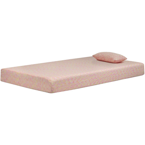 iKidz 7" Pink Memory Foam Firm Twin Mattress and Pillow - bellafurnituretv
