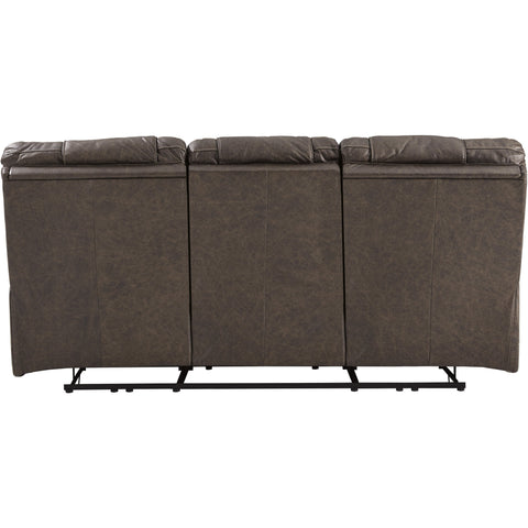 Wurstrow Umber Leather Power Reclining Sofa - bellafurnituretv