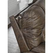 Wurstrow Umber Leather Power Reclining Sofa - bellafurnituretv