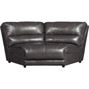 [EXCLUSIVE] McCaskill Gray Leather Reclining Sectional - bellafurnituretv