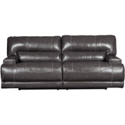 [EXCLUSIVE] McCaskill Gray Leather Reclining Sectional - bellafurnituretv