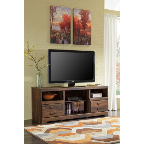 Quinden Dark Brown Large TV Stand | W246-68 - bellafurnituretv
