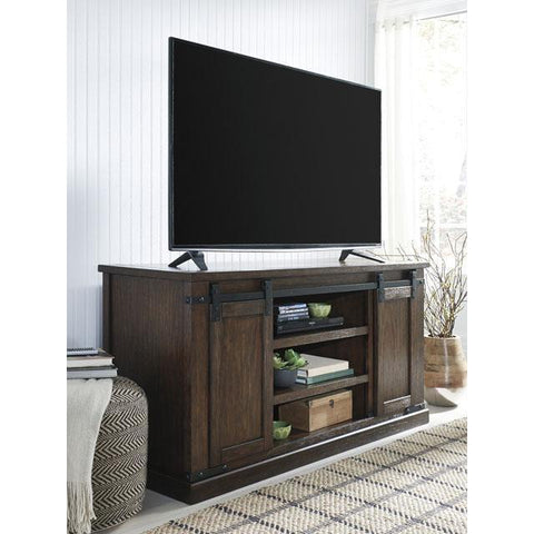 Budmore Rustic Brown Large TV Stand | W562-48 - bellafurnituretv