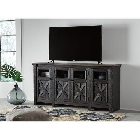 Tyler Creek Black/Gray Extra Large TV Stand | W736-68 - bellafurnituretv