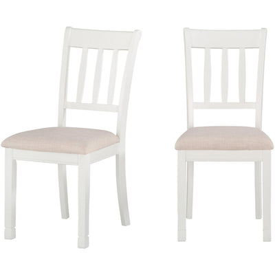 Nadalia White Side Chair, Set of 2 - bellafurnituretv