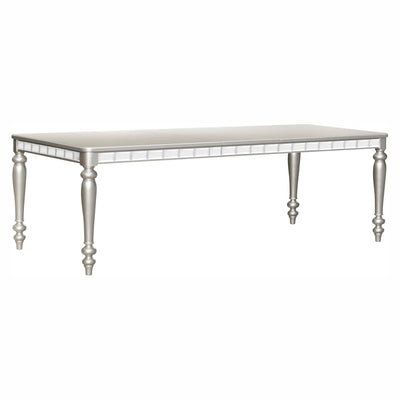 Orsina Silver Mirrored Extendable Dining Table - bellafurnituretv