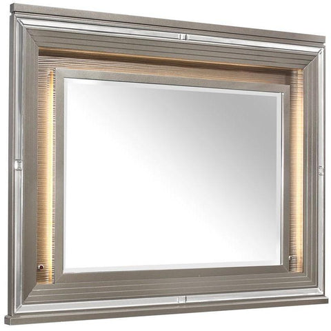 Tamsin Metallic Silver/Gray Mirror - bellafurnituretv