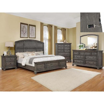 Lavonia Gray King Panel Bed - bellafurnituretv