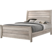 Patterson Driftwood Gray Sleigh Bedroom Set - bellafurnituretv