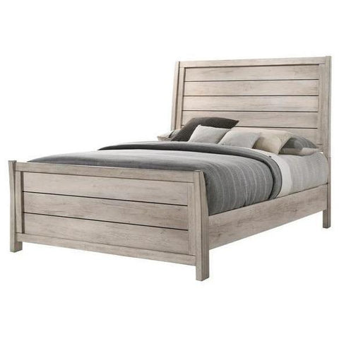 Patterson Driftwood Gray Sleigh Full Bed - bellafurnituretv