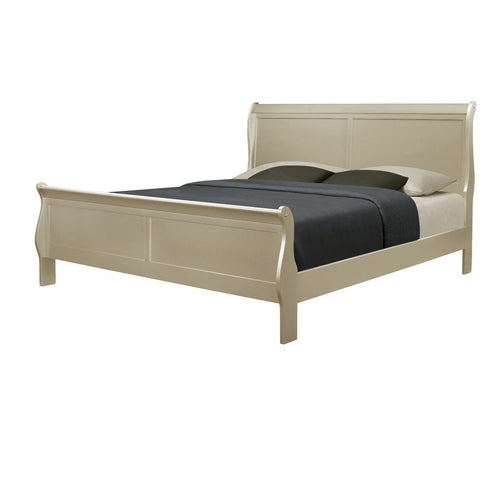 Louis Philip Champagne King Sleigh Bed - bellafurnituretv