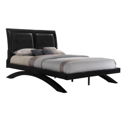 Galinda Black Arch Queen Platform Bed - bellafurnituretv