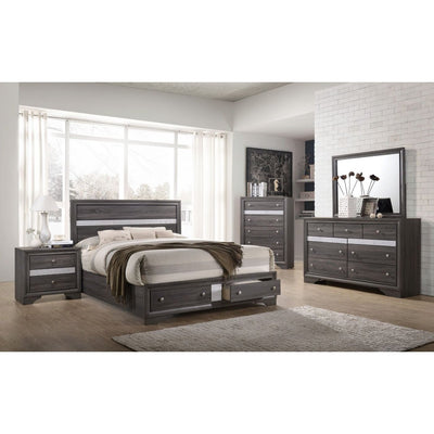 Regata Gray Storage Platform Bedroom Set - bellafurnituretv
