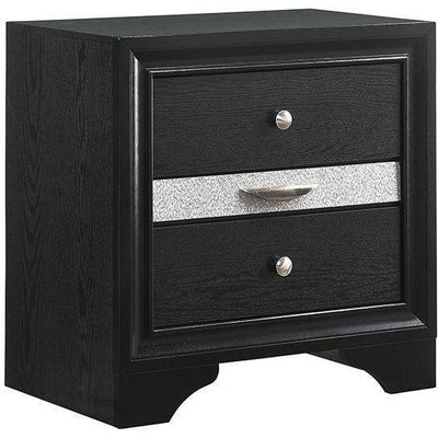 Regata Black Nightstand - bellafurnituretv