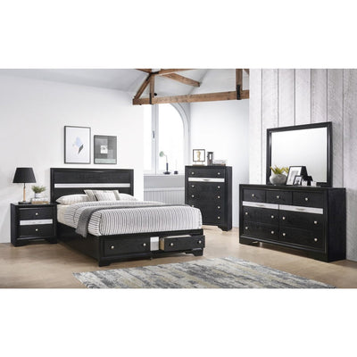 Regata Black Storage Platform Bedroom Set - bellafurnituretv