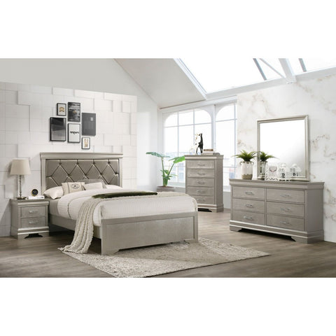 Amalia Gold Panel Bedroom Set - bellafurnituretv