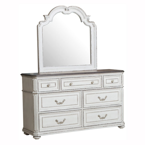 Willowick Antique White Mirror - bellafurnituretv