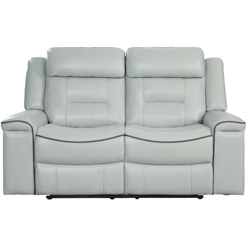 Darwan Light Gray Reclining Loveseat - bellafurnituretv