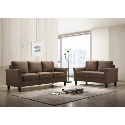 [SPECIAL] Denmark Brown Sofa & Loveseat - bellafurnituretv