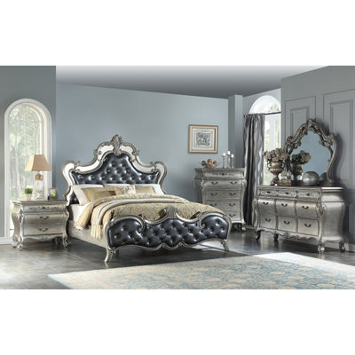 Cleopatra Silver Panel Bedroom Set - bellafurnituretv