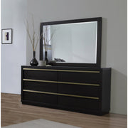 Lastra Black/Gold Platform Bedroom Set - bellafurnituretv