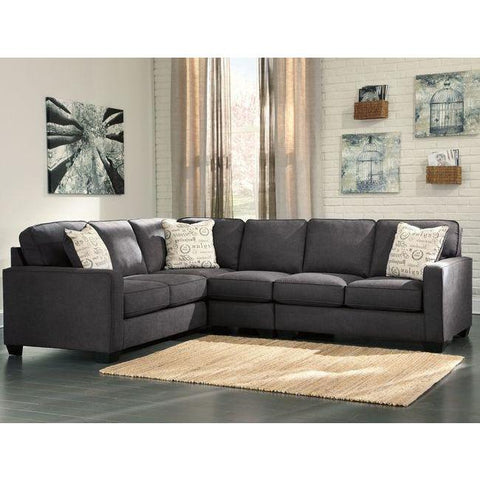 Alenya Charcoal LAF Sectional - bellafurnituretv