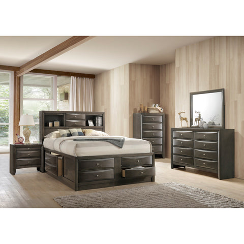 Emily Gray Storage Platform Bedroom Set [FREE CHEST] - bellafurnituretv