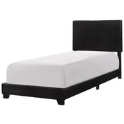 [SPECIAL] Erin Black Faux Leather Twin Bed | 5271 - bellafurnituretv