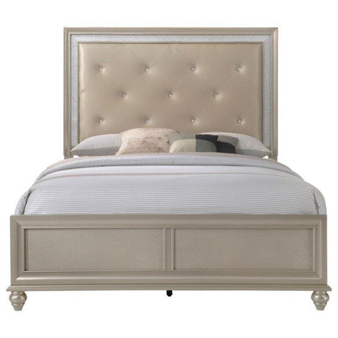 Lila Champagne Twin Panel Bed - bellafurnituretv