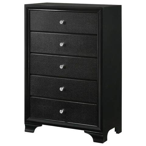Micah Black Chest - bellafurnituretv