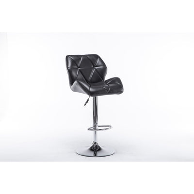 Corie Black Bucket Seat Adjustable Barstool, Set of 2 - bellafurnituretv