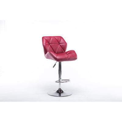 Corie Red Bucket Seat Adjustable Barstool, Set of 2 - bellafurnituretv